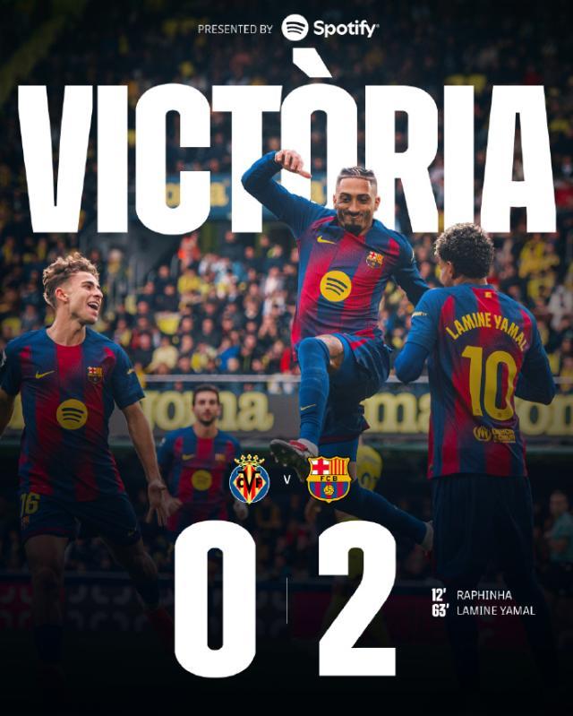 开云app-【西甲】拉菲+亚马尔破门，巴萨2比0十人黄潜4分领跑