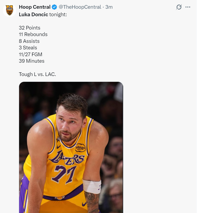 开云体育-拒投空位三分遭名嘴吐槽！东契奇在场-17湖人最差 32+11+8仍罪人